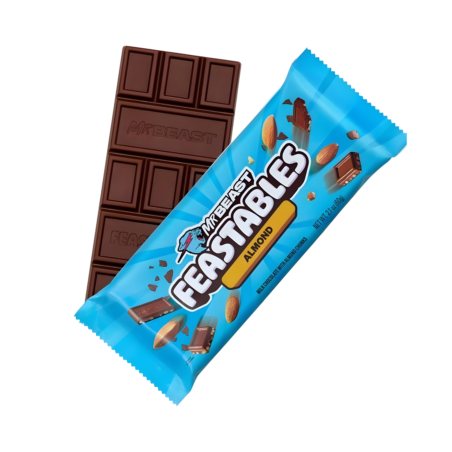 MrBeast Feastables Almond Chocolate Bar 60g