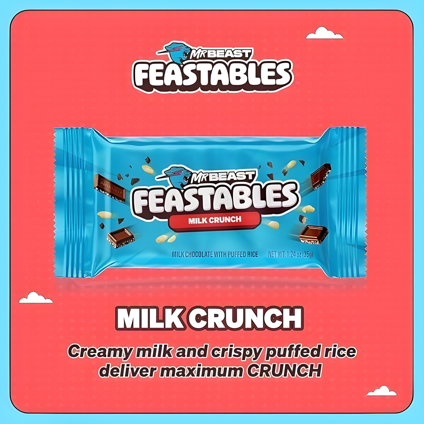 Mr.Beast Feastables Milk Crunch Bar 60g