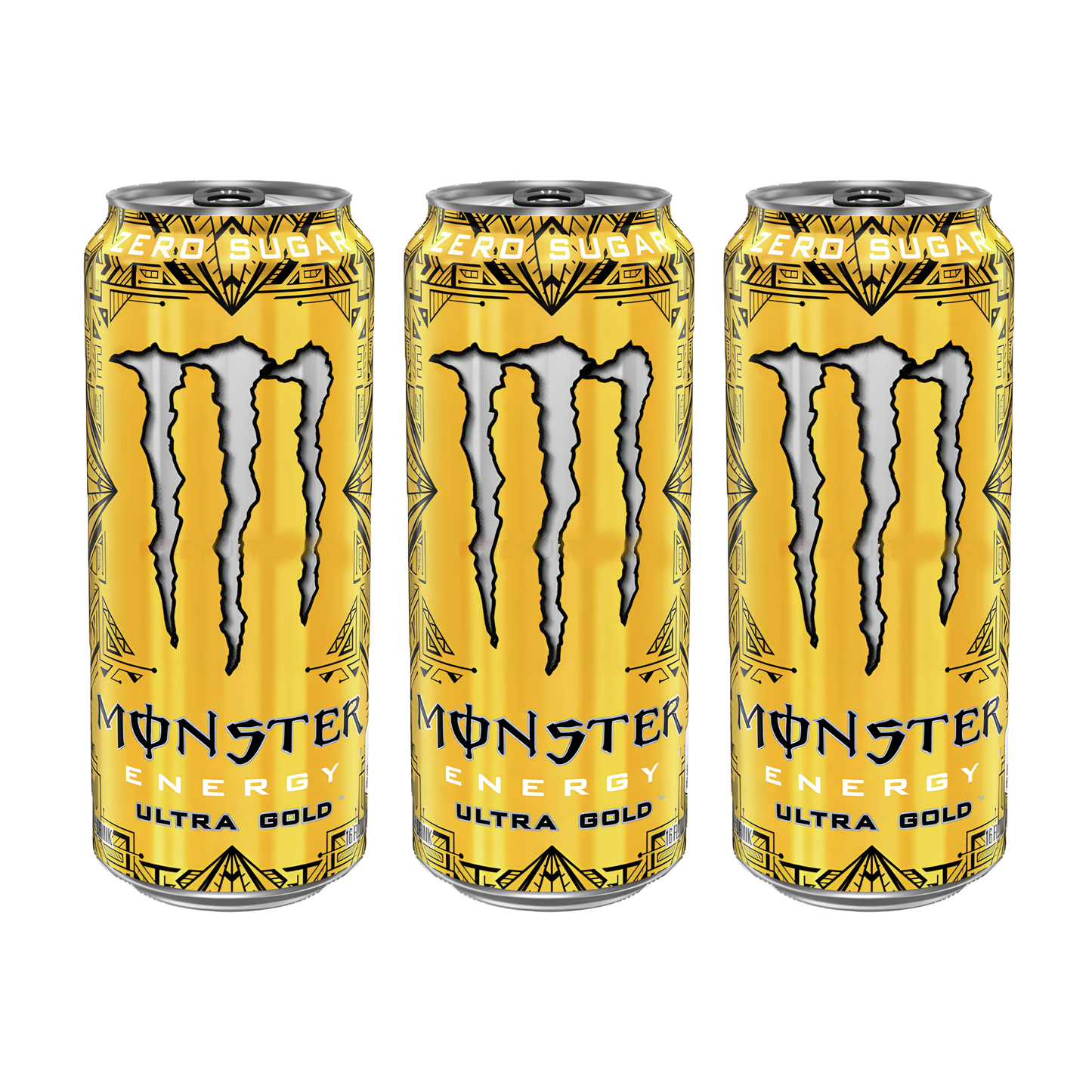 Monster Energy Ultra Gold Pack | 3 × 500ml Zero Sugar Pineapple Blend | Premium Energy Drink Combo