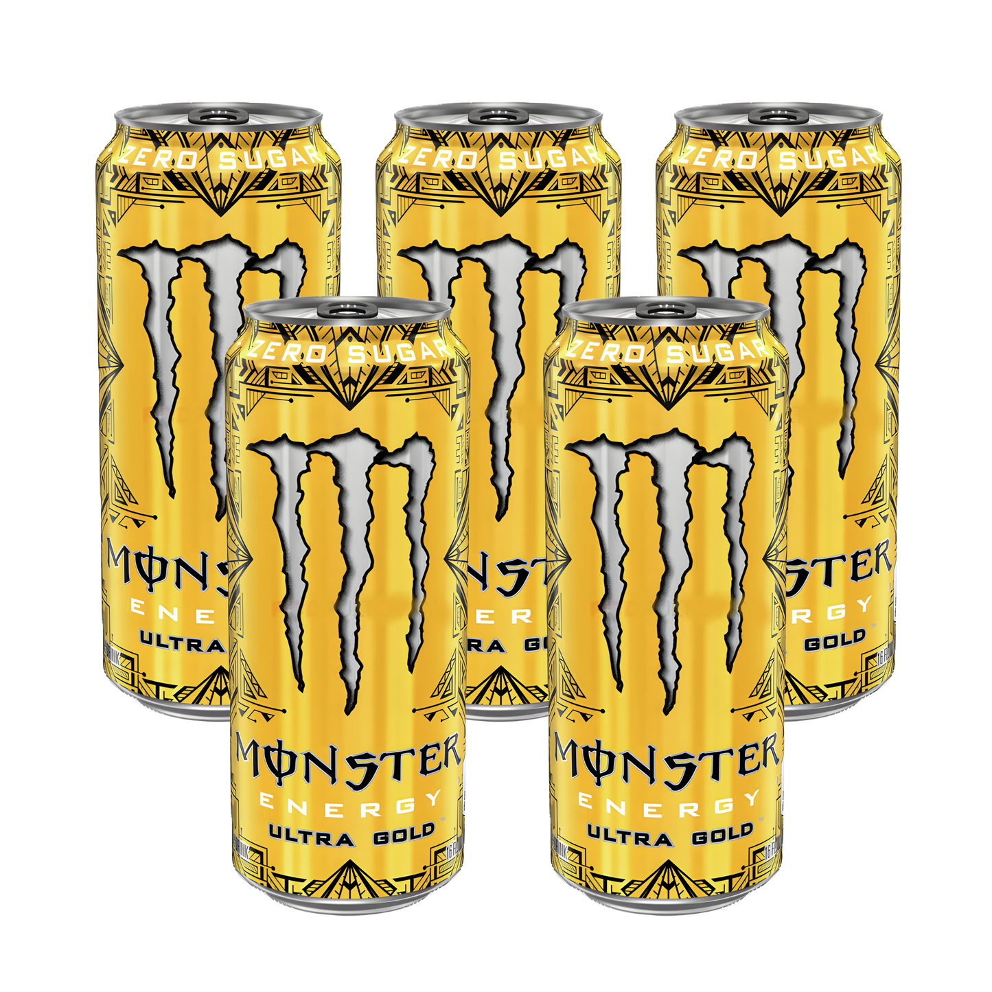 Monster Energy Ultra Gold Pack | 5 × 500ml Zero Sugar Pineapple Blend | Premium Bulk Energy Combo