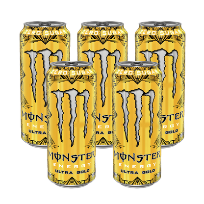 Monster Energy Ultra Gold Pack | 5 × 500ml Zero Sugar Pineapple Blend | Premium Bulk Energy Combo