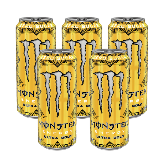Monster Energy Ultra Gold Pack | 5 × 500ml Zero Sugar Pineapple Blend | Premium Bulk Energy Combo