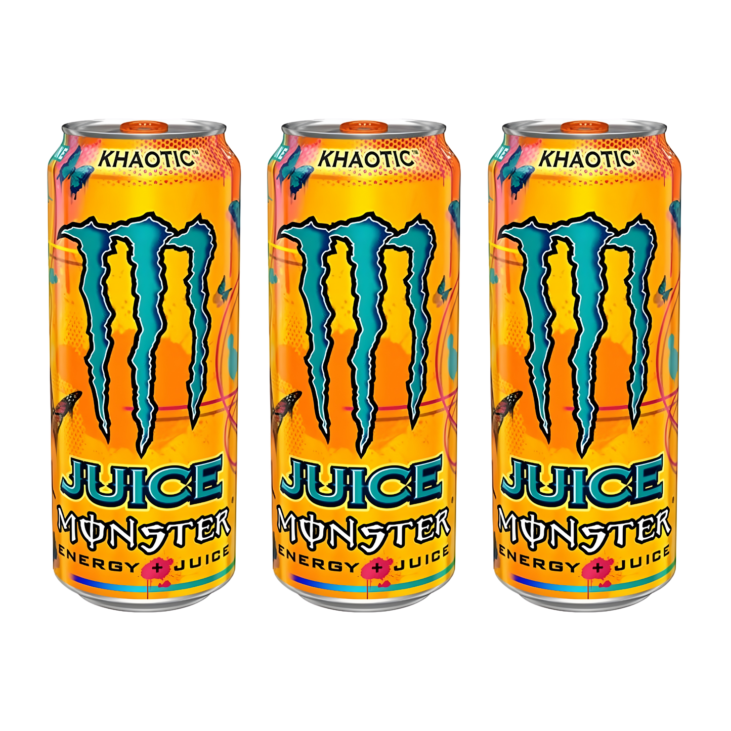 Monster Energy Khaotic Juice Pack | 3 × 500ml Tropical Citrus Blend | Premium Energy Drink Combo