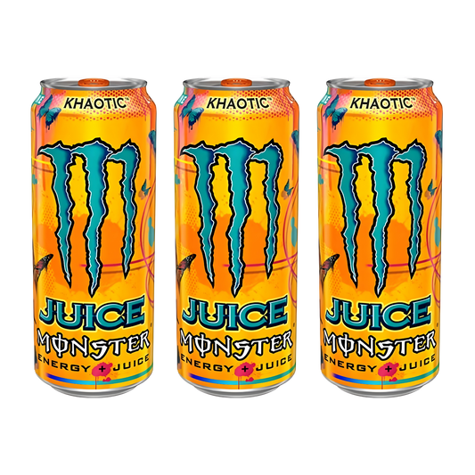 Monster Energy Khaotic Juice Pack | 3 × 500ml Tropical Citrus Blend | Premium Energy Drink Combo