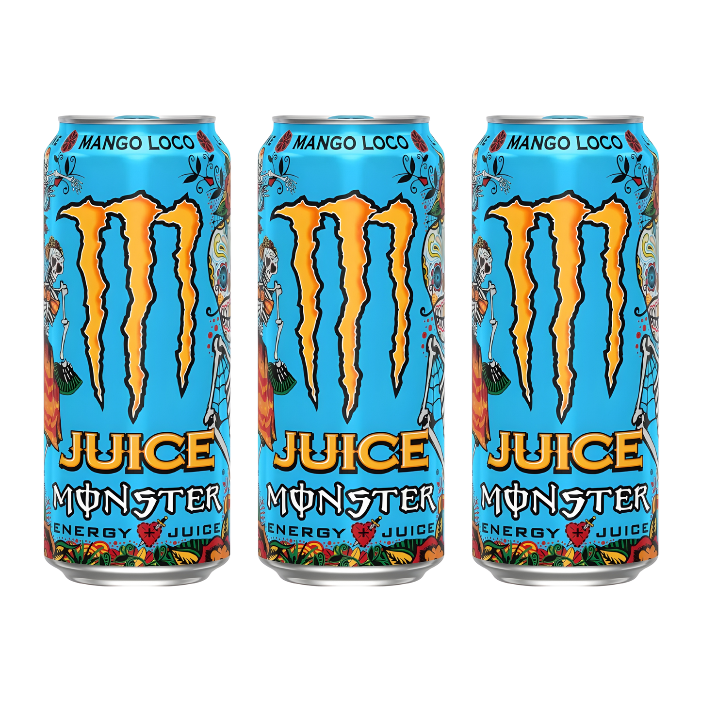 Monster Energy Mango Loco Pack | 3 × 500ml Tropical Juice Blend | Premium Energy Drink Combo
