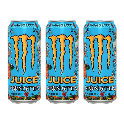 Monster Energy Mango Loco Pack | 3 × 500ml Tropical Juice Blend | Premium Energy Drink Combo