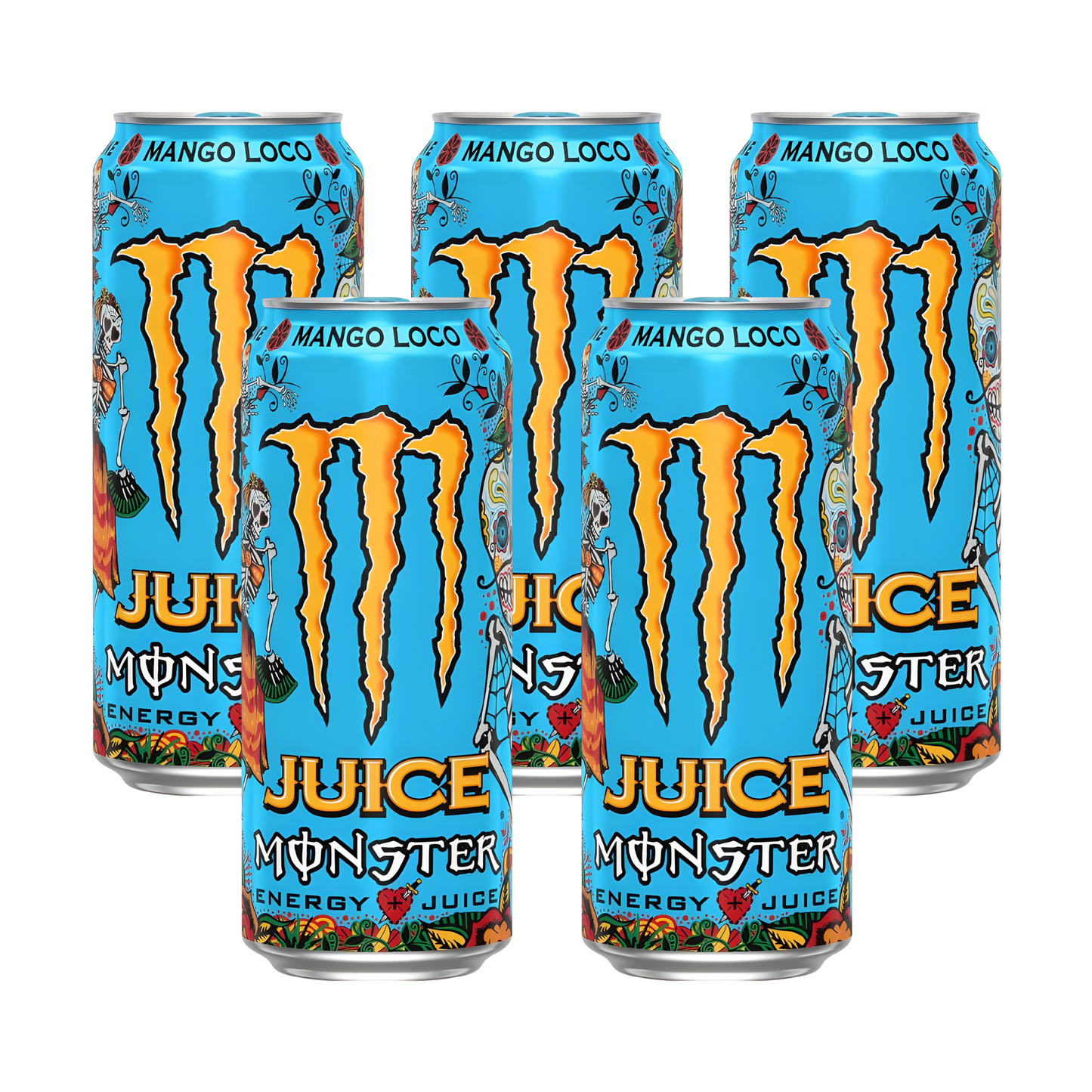 Monster Energy Mango Loco Pack | 5 × 500ml Tropical Juice Blend | Premium Bulk Energy Combo
