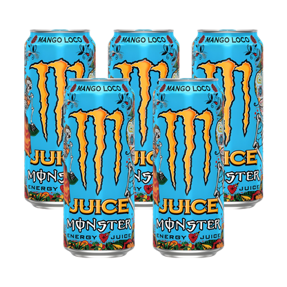 Monster Energy Mango Loco Pack | 5 × 500ml Tropical Juice Blend | Premium Bulk Energy Combo