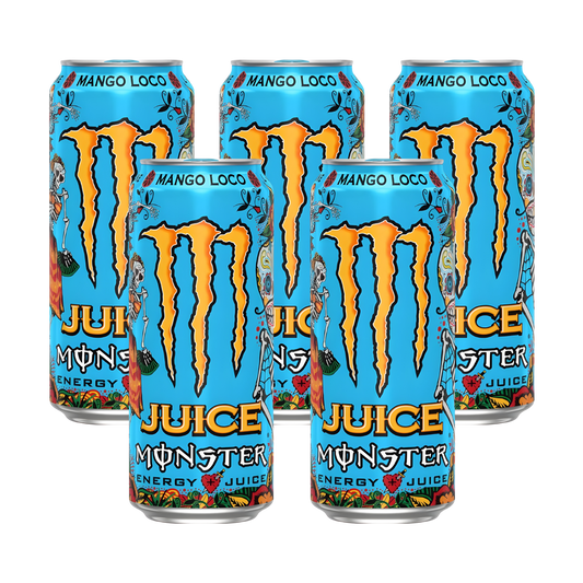 Monster Energy Mango Loco Pack | 5 × 500ml Tropical Juice Blend | Premium Bulk Energy Combo