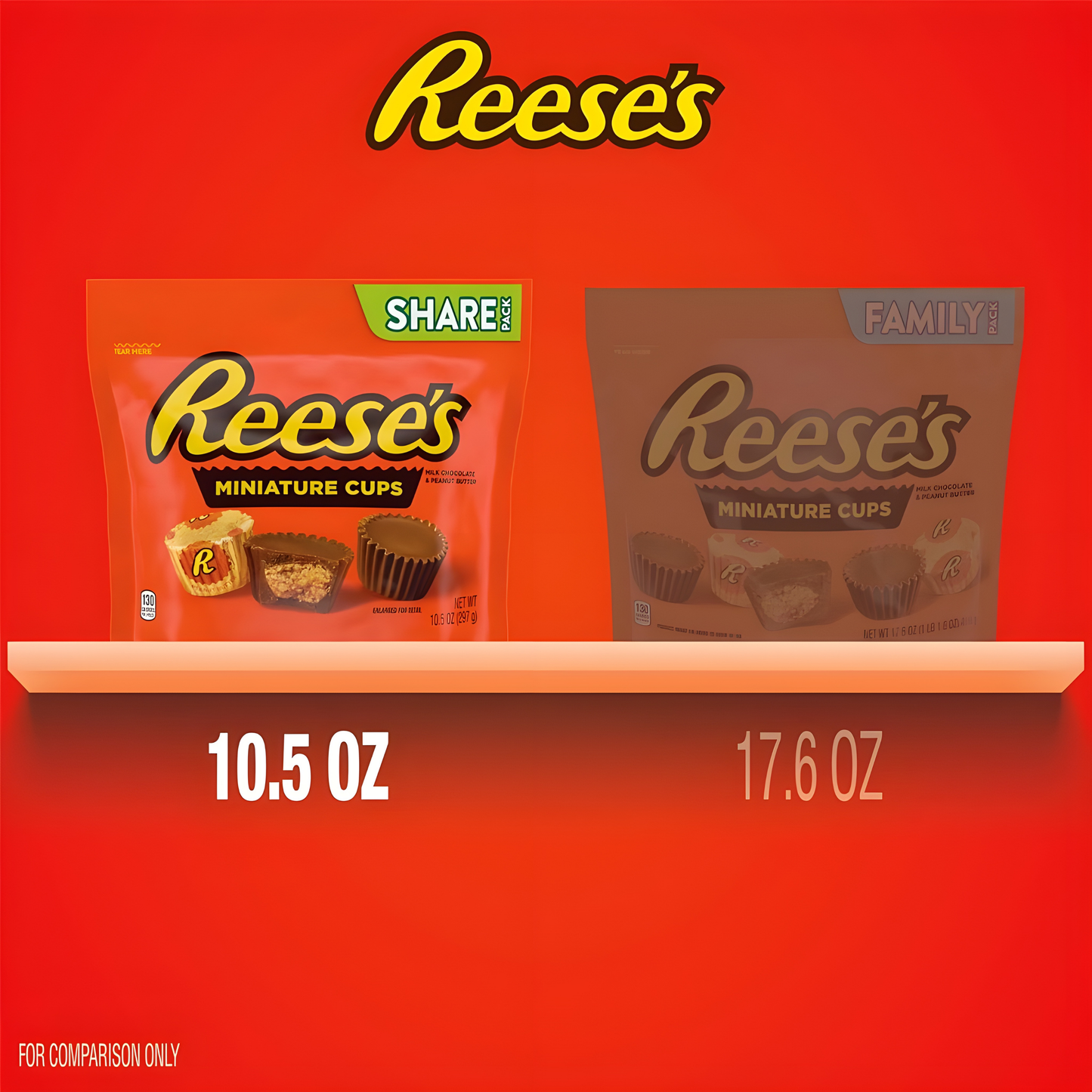 REESE'S Miniatures Milk Chocolate Peanut Butter Cups, 297g