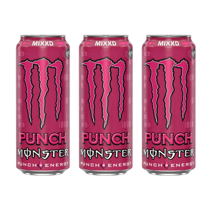 Monster Energy Punch MIXXD Pack | 3 × 500ml Tropical Punch Blend | Premium Energy Drink Combo