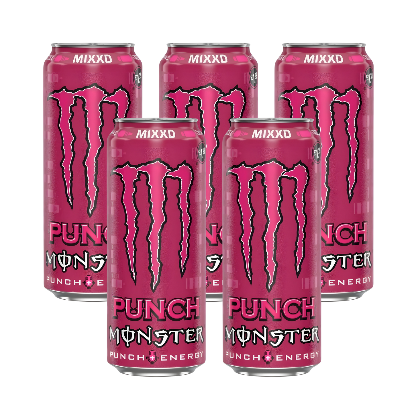 Monster Energy Punch MIXXD Pack | 5 × 500ml Tropical Punch Blend | Premium Bulk Energy Combo