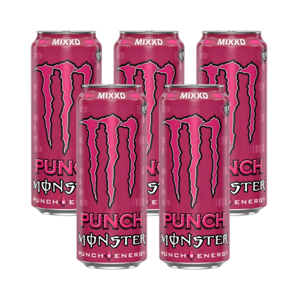 Monster Energy Punch MIXXD Pack | 5 × 500ml Tropical Punch Blend | Premium Bulk Energy Combo