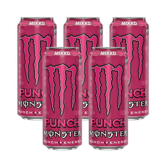 Monster Energy Punch MIXXD Pack | 5 × 500ml Tropical Punch Blend | Premium Bulk Energy Combo