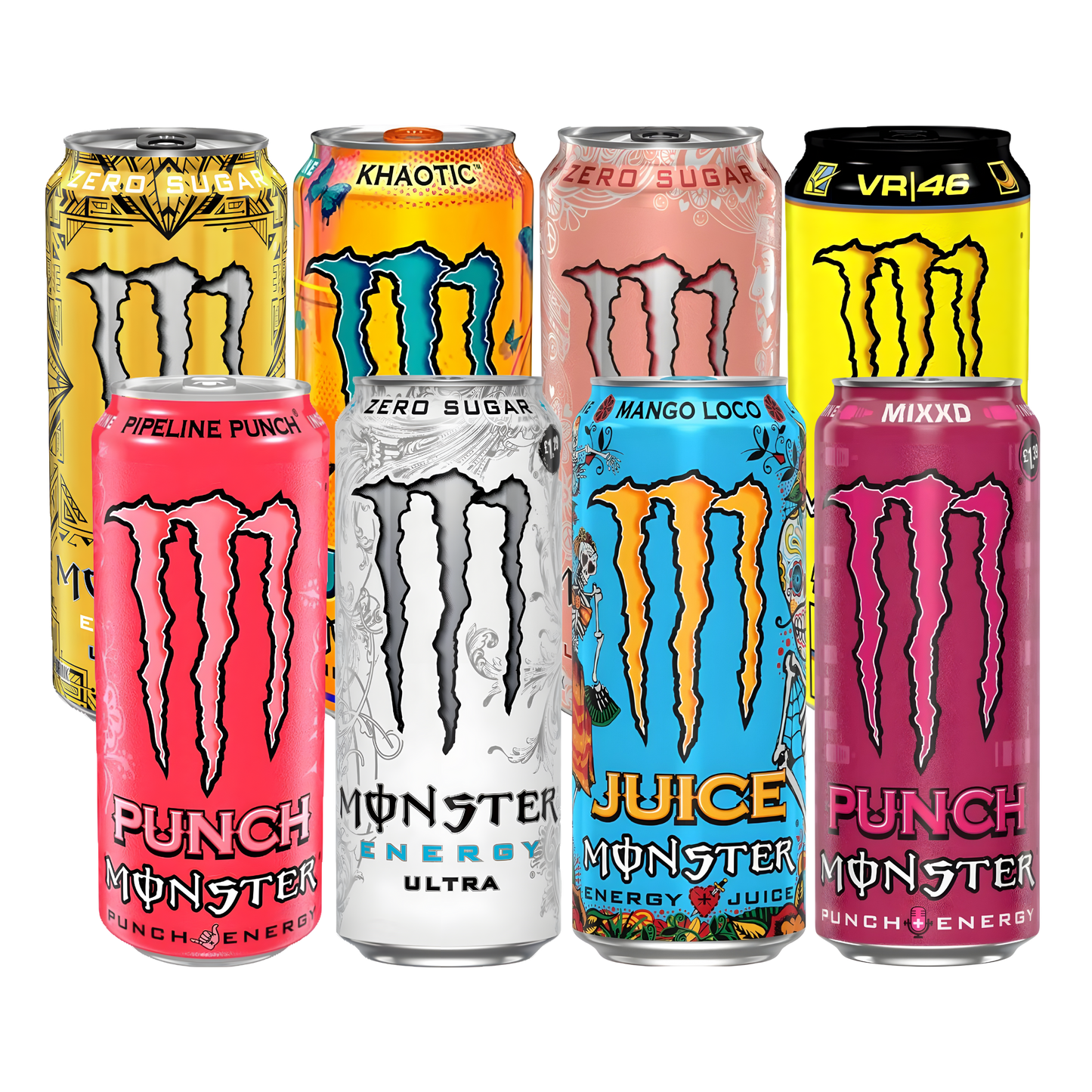 Monster Energy 8-Flavour Full Set | Complete Imported Monster Collection
