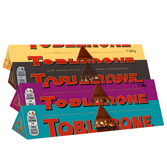 Toblerone 4-Flavour Chocolate Combo Pack | 100g × 4 | Swiss Gift Variety Box