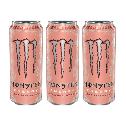Monster Energy Ultra Peachy Keen Pack | 3 × 500ml Zero Sugar | Premium Peach Energy Drink Combo
