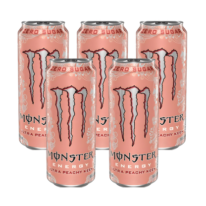 Monster Energy Ultra Peachy Keen Pack | 5 × 500ml Zero Sugar Peach Blend | Premium Bulk Combo