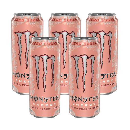 Monster Energy Ultra Peachy Keen Pack | 5 × 500ml Zero Sugar Peach Blend | Premium Bulk Combo