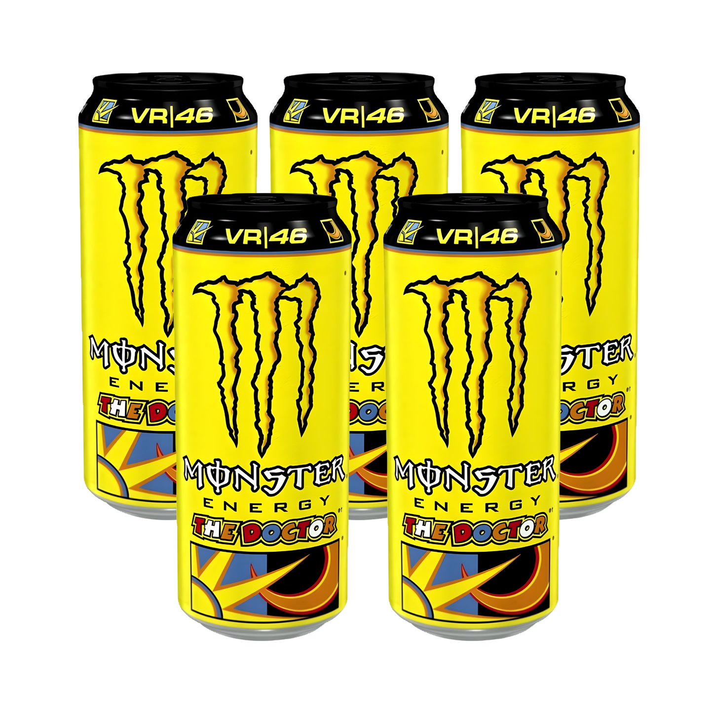 Monster Energy VR46 “The Doctor” Pack | 5 × 500ml Citrus MotoGP Edition | Premium Bulk Combo