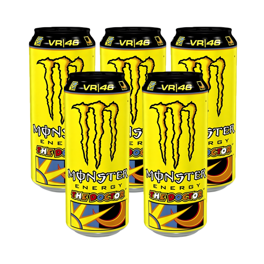 Monster Energy VR46 “The Doctor” Pack | 5 × 500ml Citrus MotoGP Edition | Premium Bulk Combo